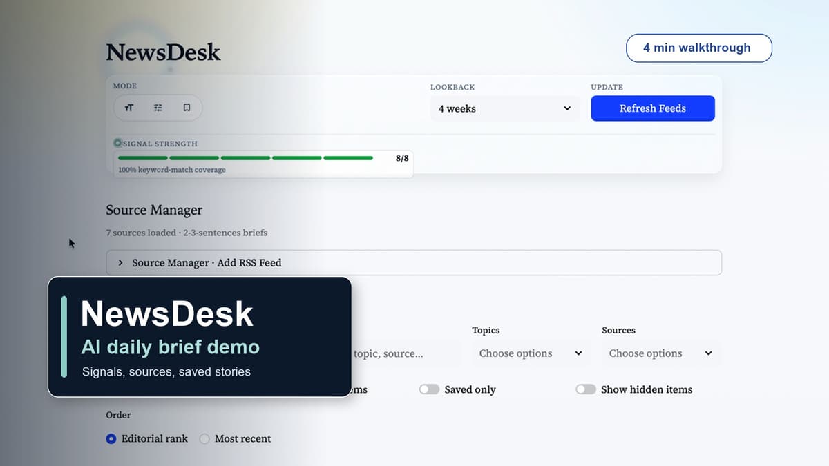 Personal AI News Desk